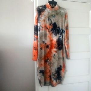 Tube tie dye dress